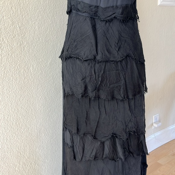 Scandal Italy. Italian back silk tiered dress. Size M. 20’s flare. - Picture 6 of 11